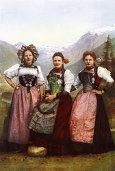 Three Swiss Girls, late 19th century